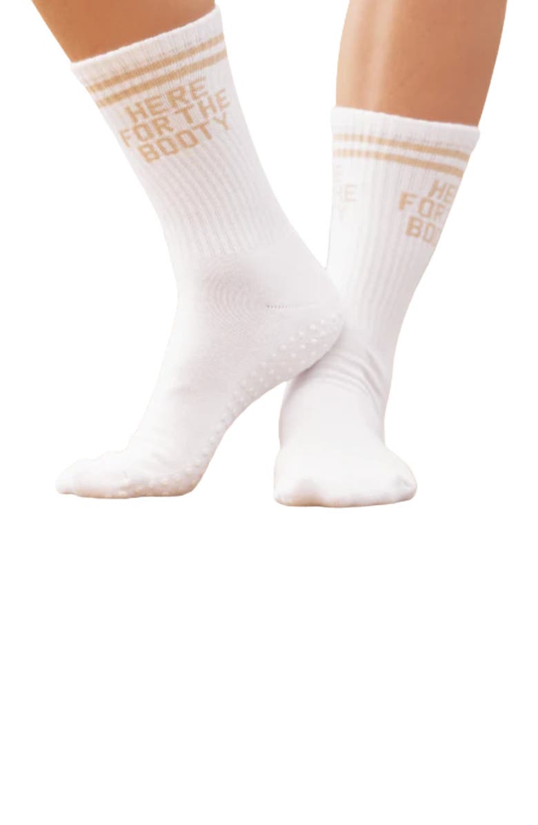 Souls. Saying Crew Grip Socks, Alternate, color, White