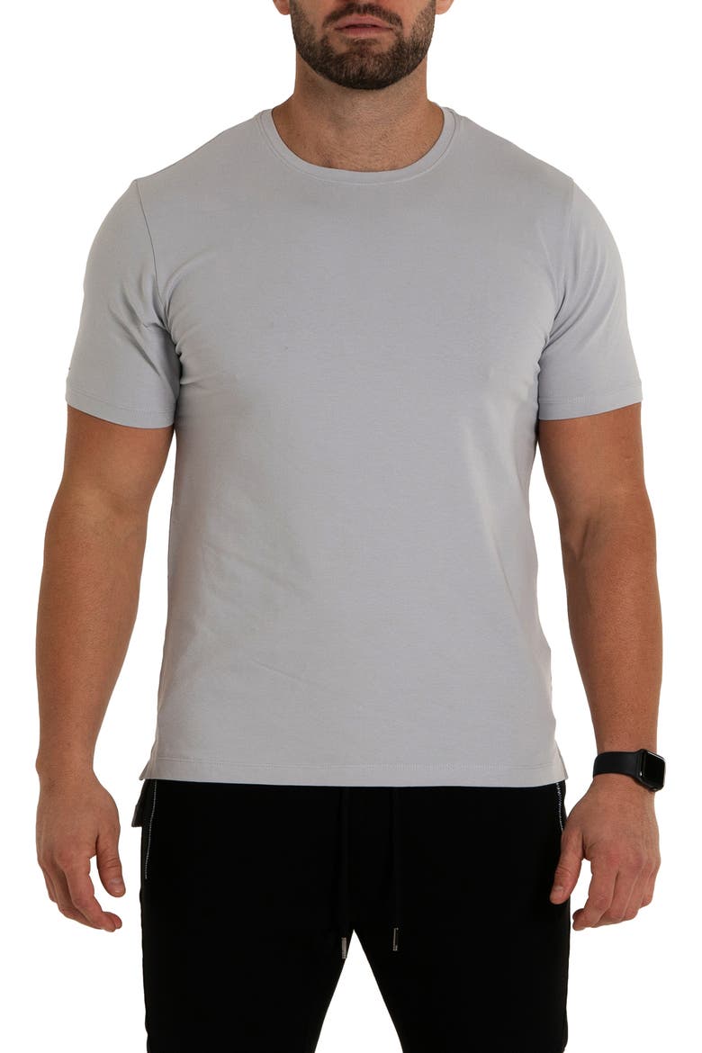 Stretch Cotton T-Shirt, Main, color, GREY
