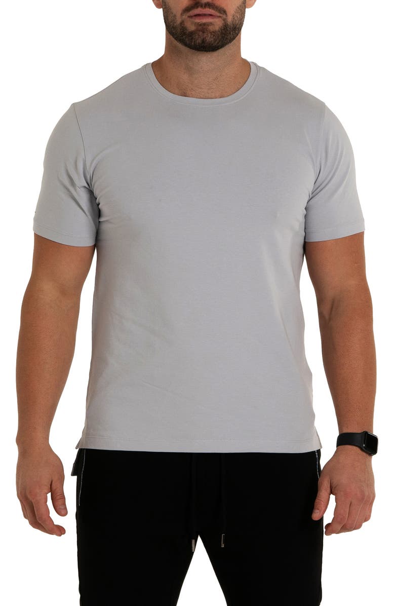 Maceoo Stretch Cotton T-Shirt, Main, color, Grey