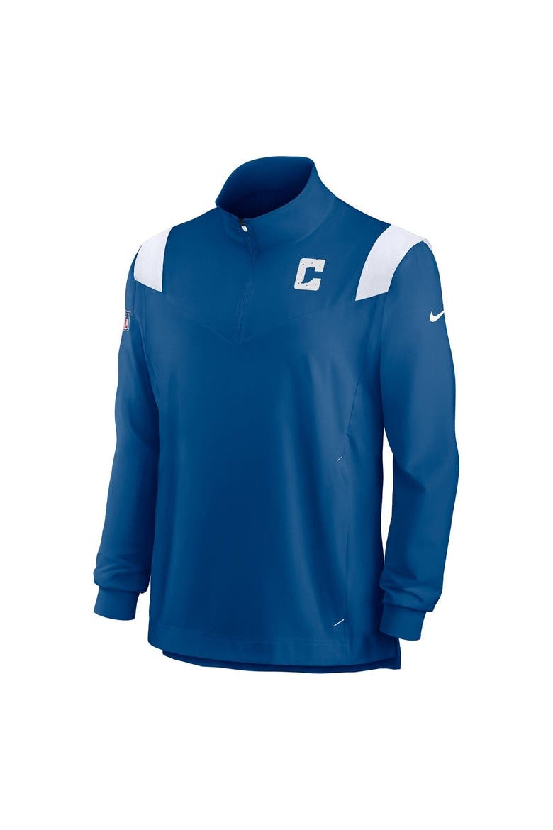 Men's Nike Royal Indianapolis Colts Sideline Coach Chevron Lockup Quarter-Zip Long Sleeve Top, Alternate, color, Royal