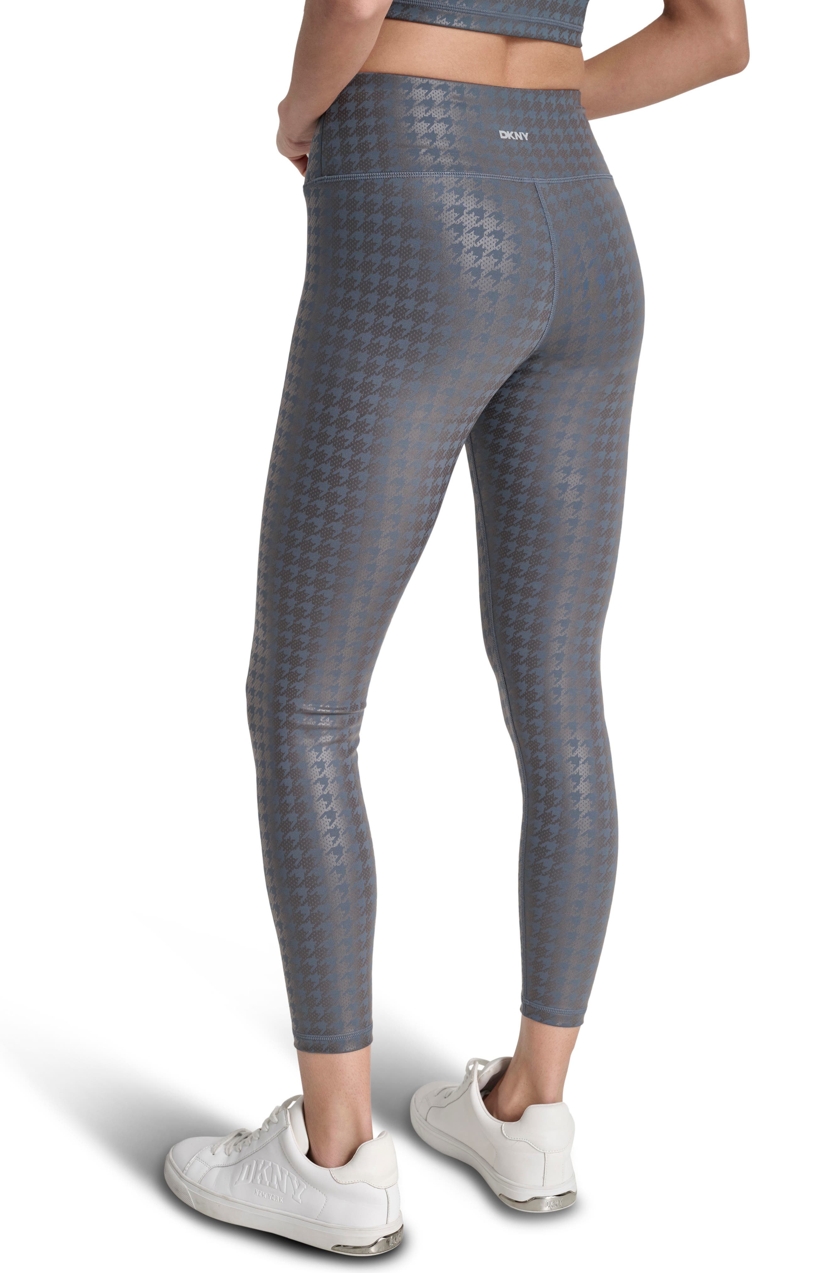 DKNY Houndstooth Foil High Waist 7/8 Leggings (Women) | Nordstromrack