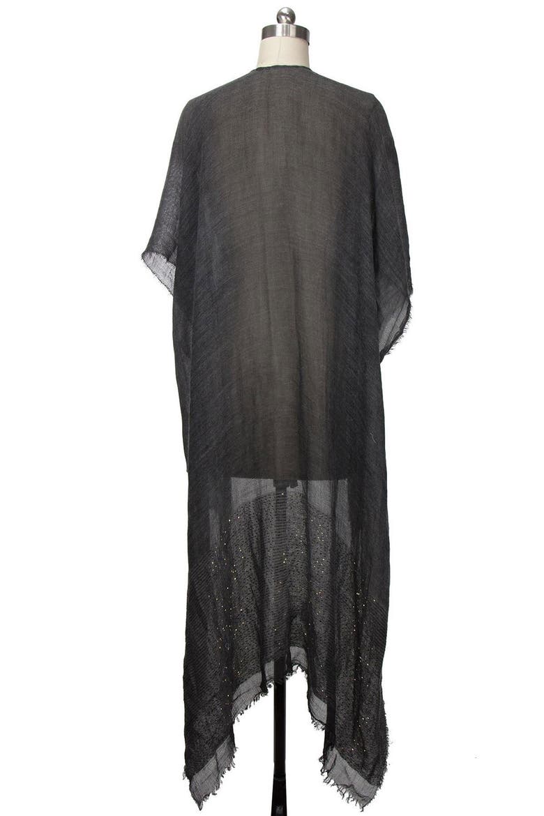 Embellished Asymmetrical Hem Duster, Alternate, color, CHARCOAL