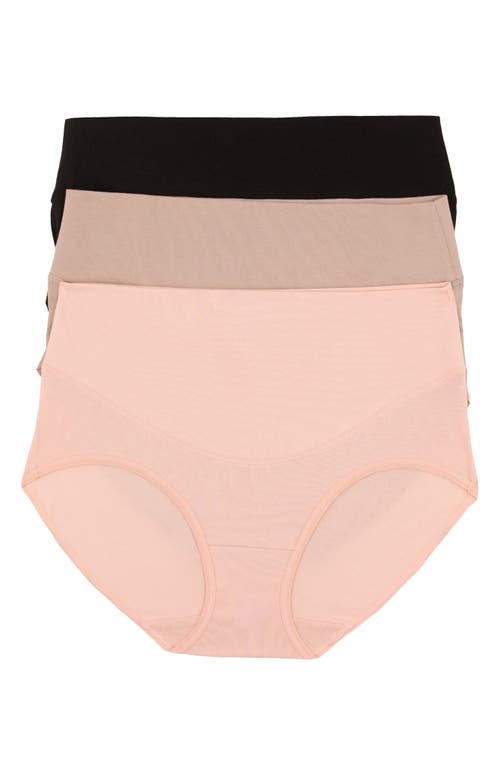 Felina 3-pack Stretch Cotton Control Briefs In Evening Sands