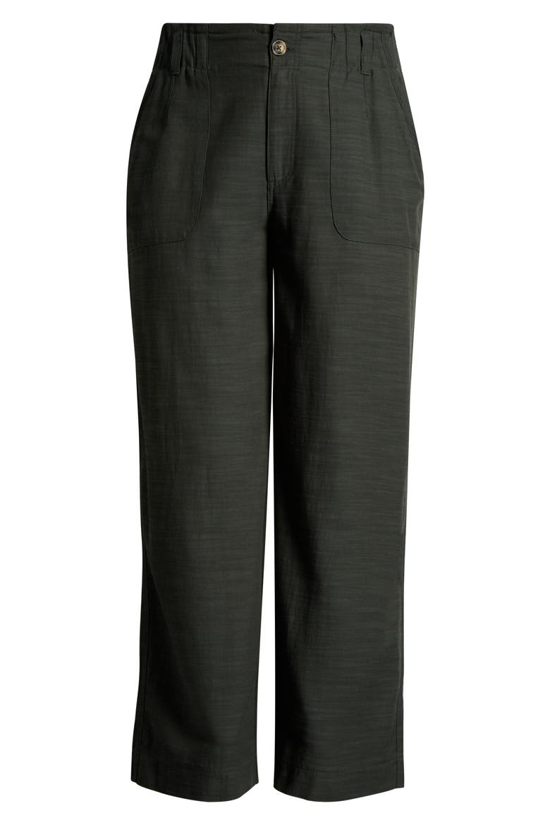 Sky Rise Paperbag Waist Pants, Alternate, color, MIDNIGHT OLIVE