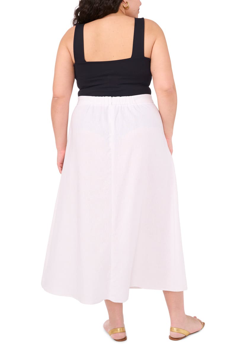 A-Line Midi Skirt, Alternate, color, ULTRA WHITE
