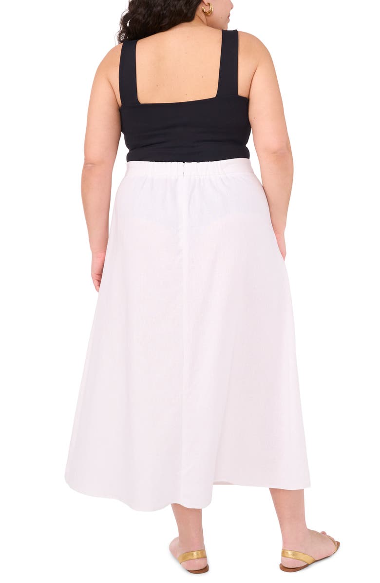 Vince Camuto A-Line Midi Skirt, Alternate, color, Ultra White