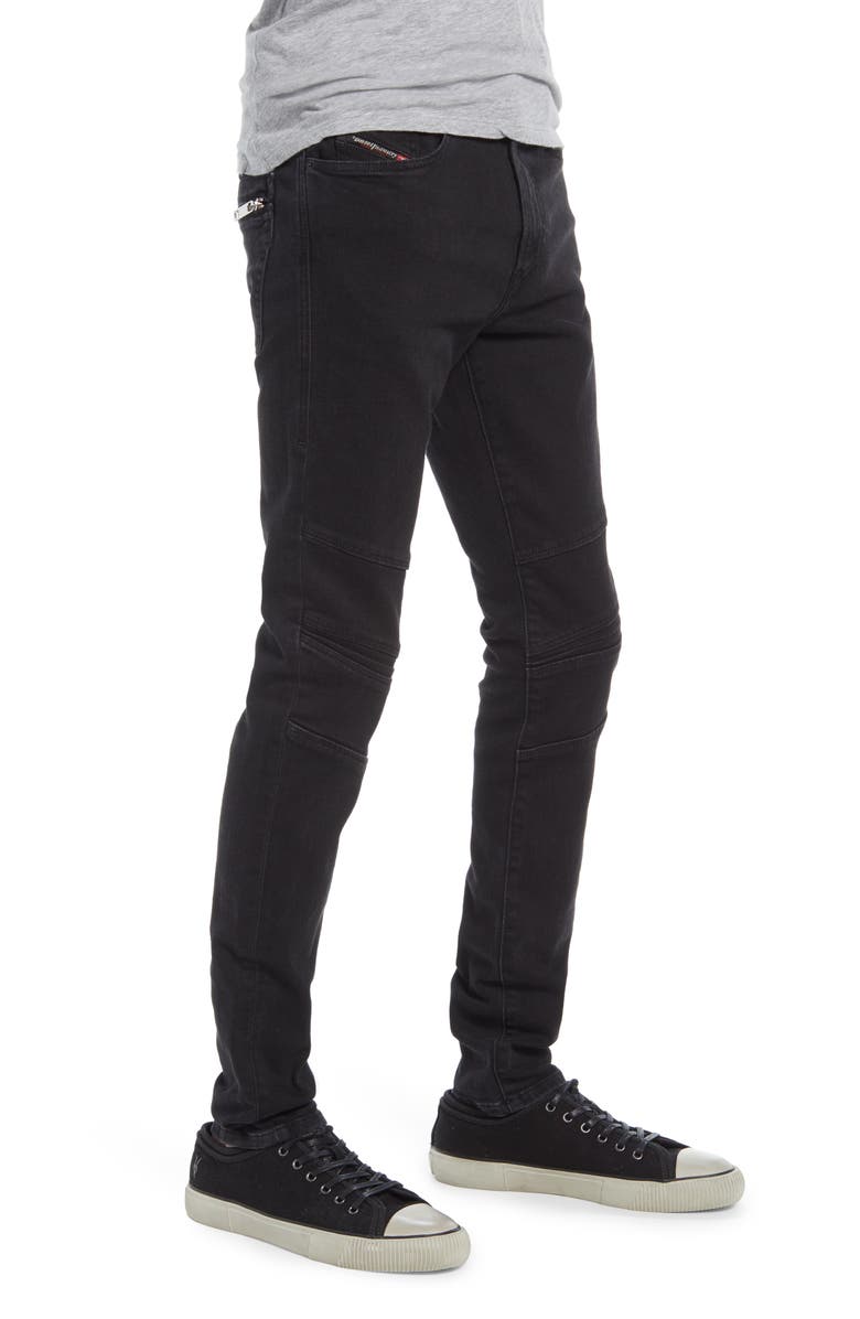 DIESEL<sup>®</sup> D-Amny Moto Skinny Jeans, Alternate, color, 