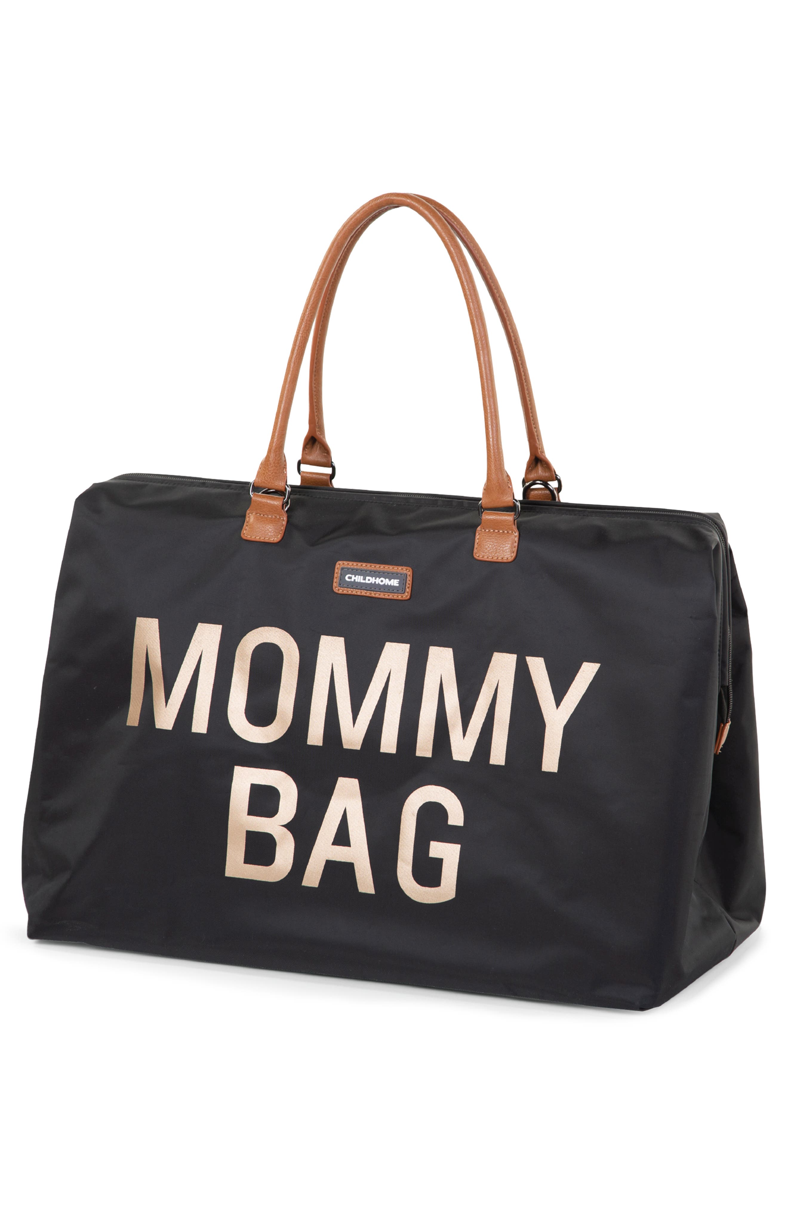 CHILDHOME XL Travel Diaper Bag, Alternate, color, Black/Gold