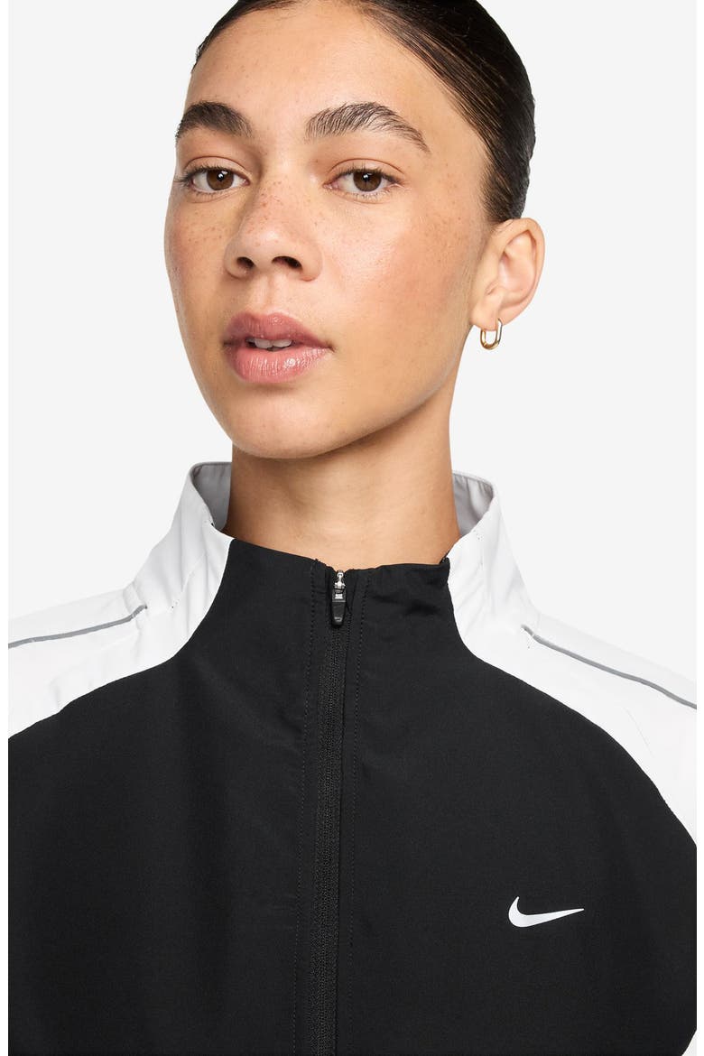 Tempo Swoosh Dri-FIT Performance Windbreaker, Alternate, color, BLACK/ WHITE/ COOL GREY