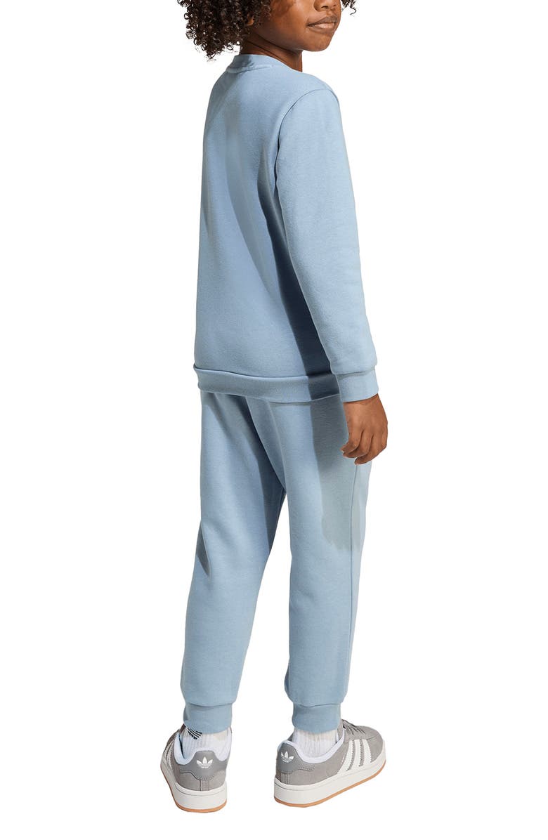 adidas Kids' Trefoil Essentials Crewneck Sweatshirt & Joggers Set, Alternate, color,