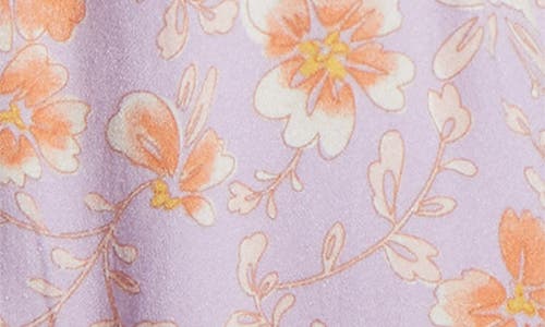 Billabong Warm Rays Floral Minidress In Amethyst Smoke