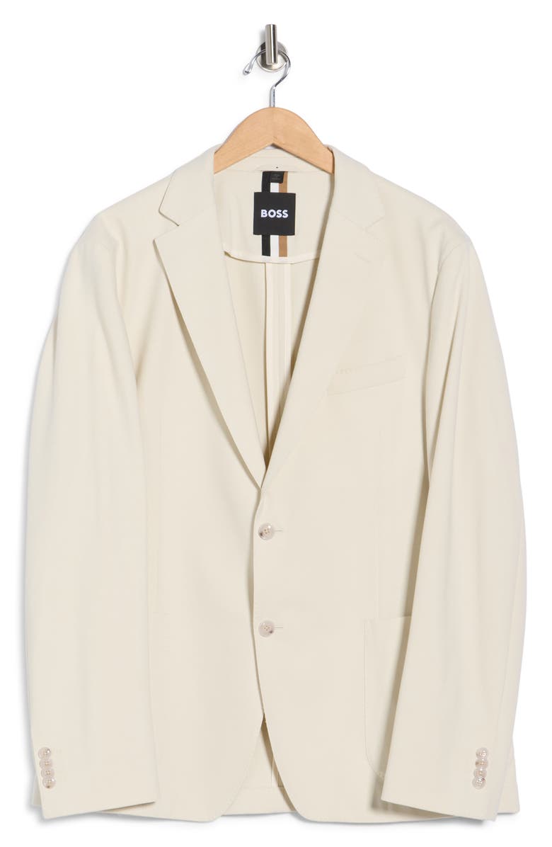 BOSS Hanry Solid Cotton Blend Sport Coat, Main, color, Open White