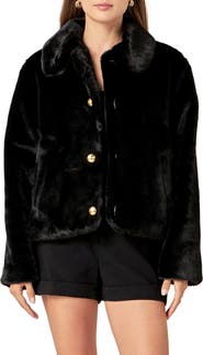English Factory Faux Fur Jacket