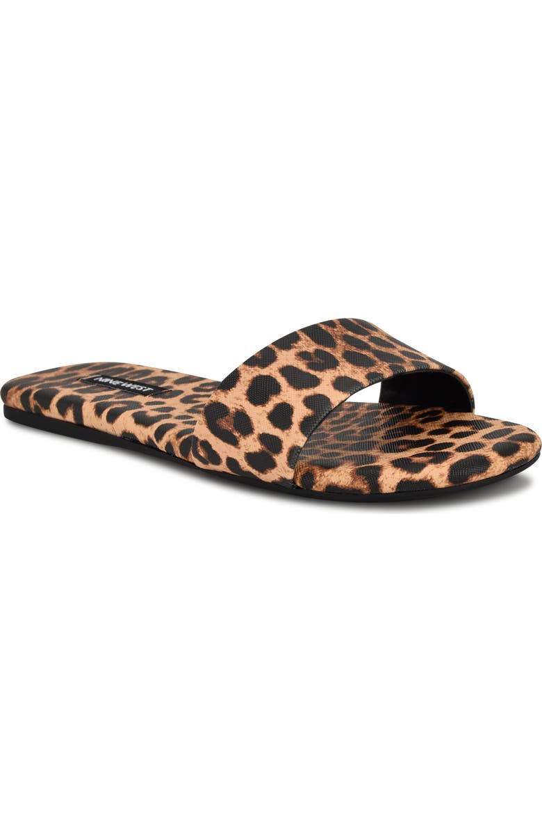 Nine West Lolipop Slide Sandal, Main, color, Dark Natural