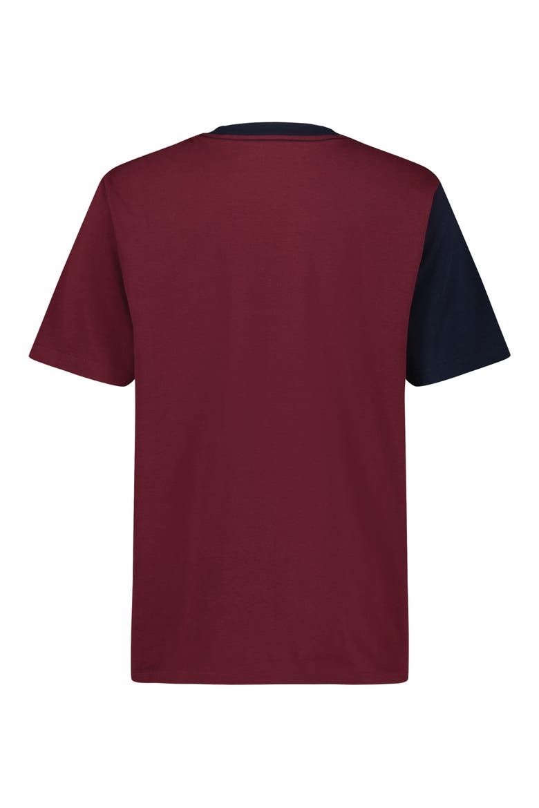 Kids' Stacked Logo Quad Cotton T-Shirt, Alternate, color, ZINFANDEL