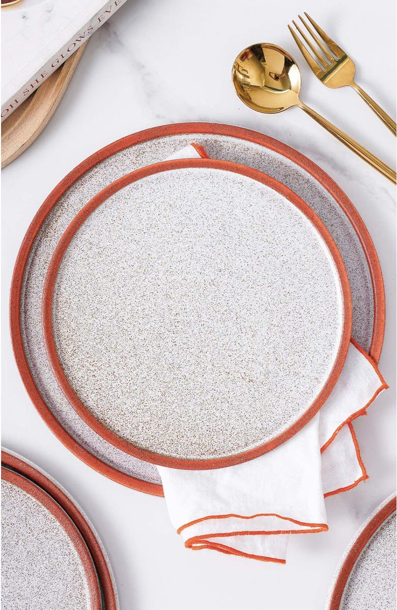 Stone Lain Vince Stoneware 16-Piece Dinnerware Set, Alternate, color, Red