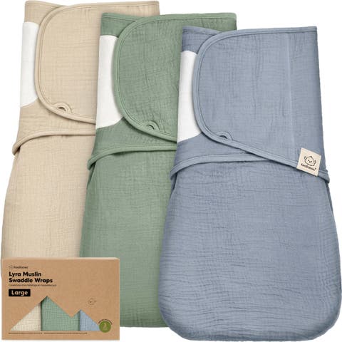 3-Pack Lyra Muslin Swaddle Wraps