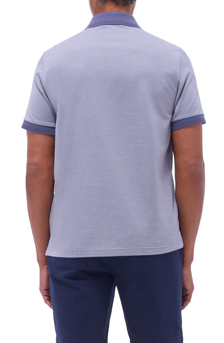 Bugatchi Tipped Cotton Piqué Polo, Alternate, color, Graphite