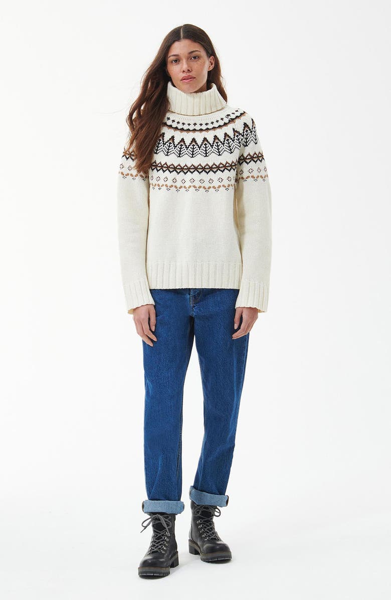 Barbour Mersea Fair Isle Wool Blend Turtleneck Sweater, Alternate, color,