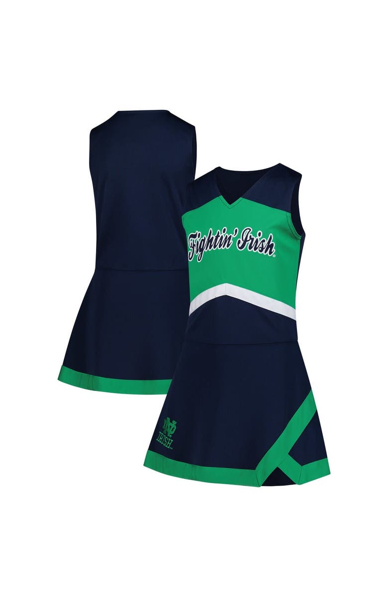 Outerstuff Girls Youth Navy Notre Dame Fighting Irish Cheer Captain Jumper Dress, Main, color,