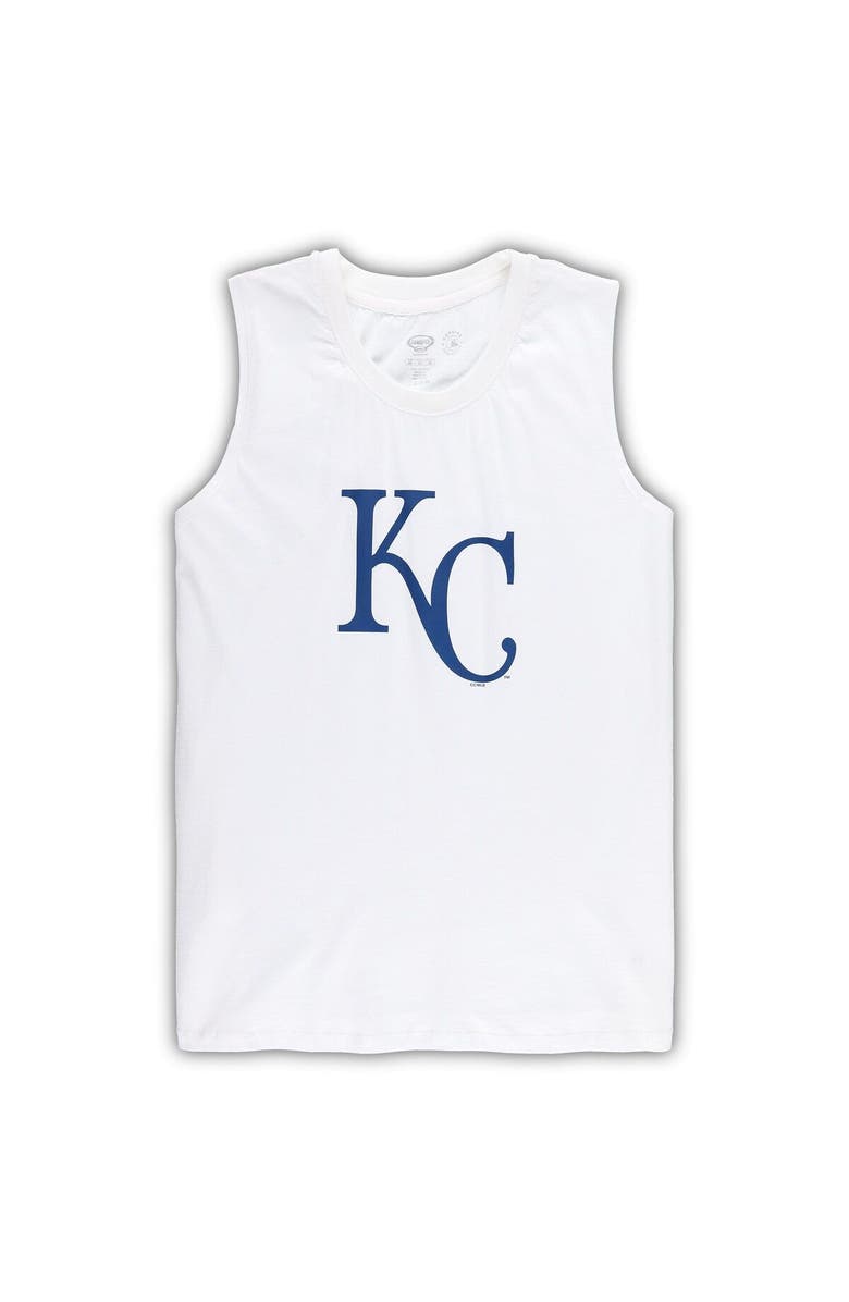 CONCEPTS SPORT Women's Concepts Sport White/Royal Kansas City Royals Plus Size Tank Top & Shorts Sleep Set, Alternate, color, White