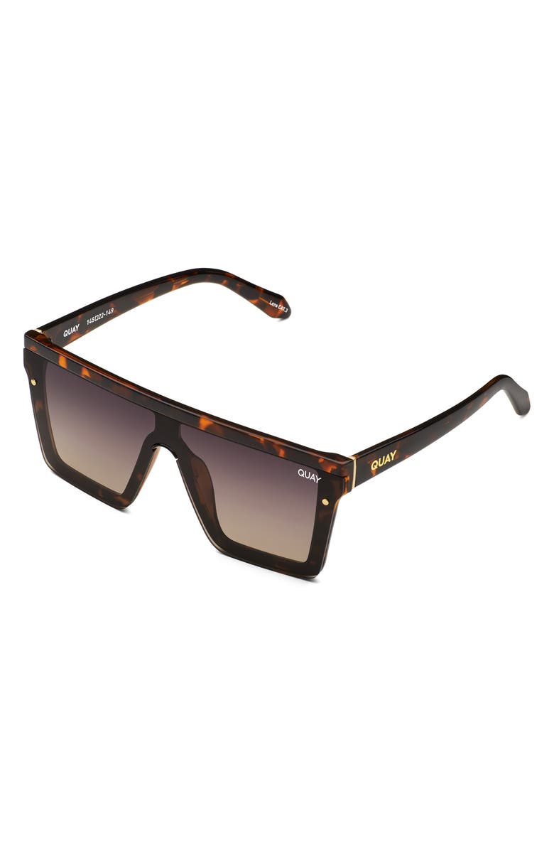 QUAY Hindsight 142mm Polarized Shield Sunglasses, Alternate, color, 