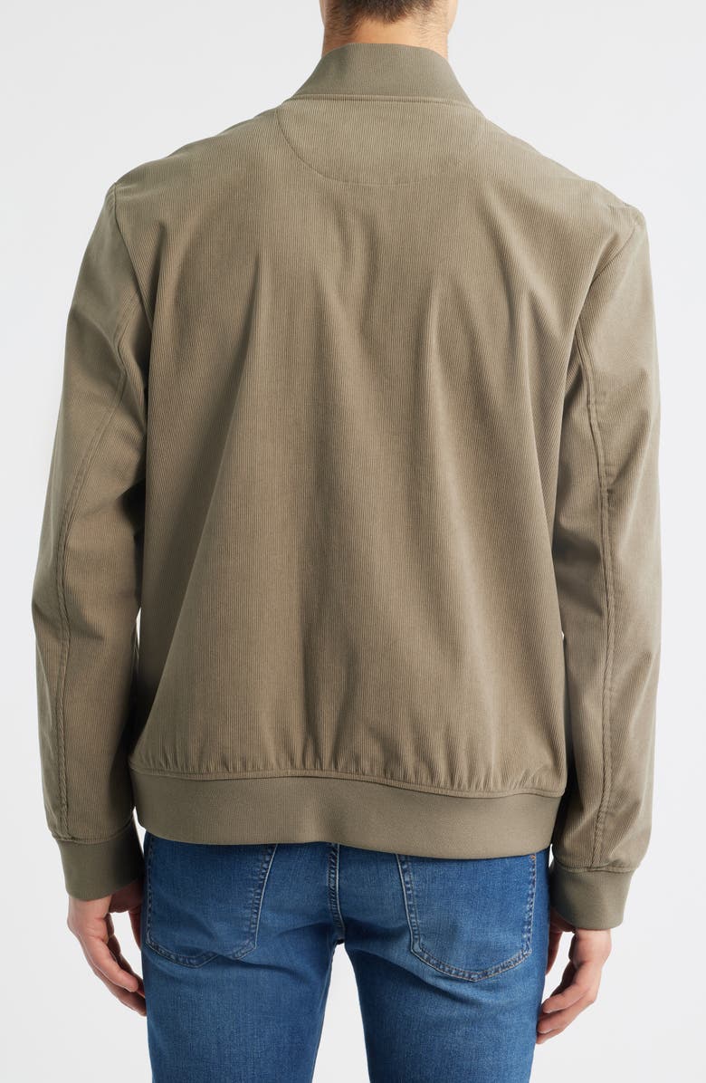BOSS Hanry Tech Corduroy Bomber Jacket, Alternate, color, Light Brown