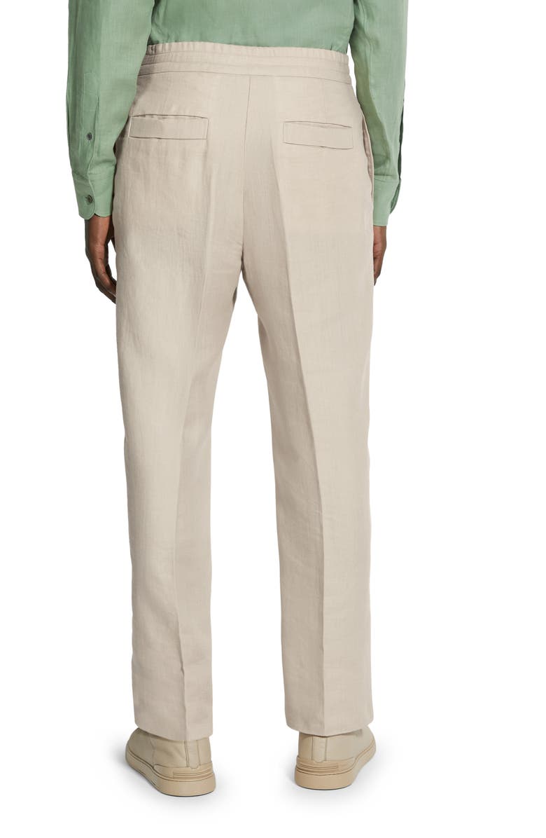 ZEGNA Oasi Linen Drawstring Trousers, Alternate, color, Iuta Beige