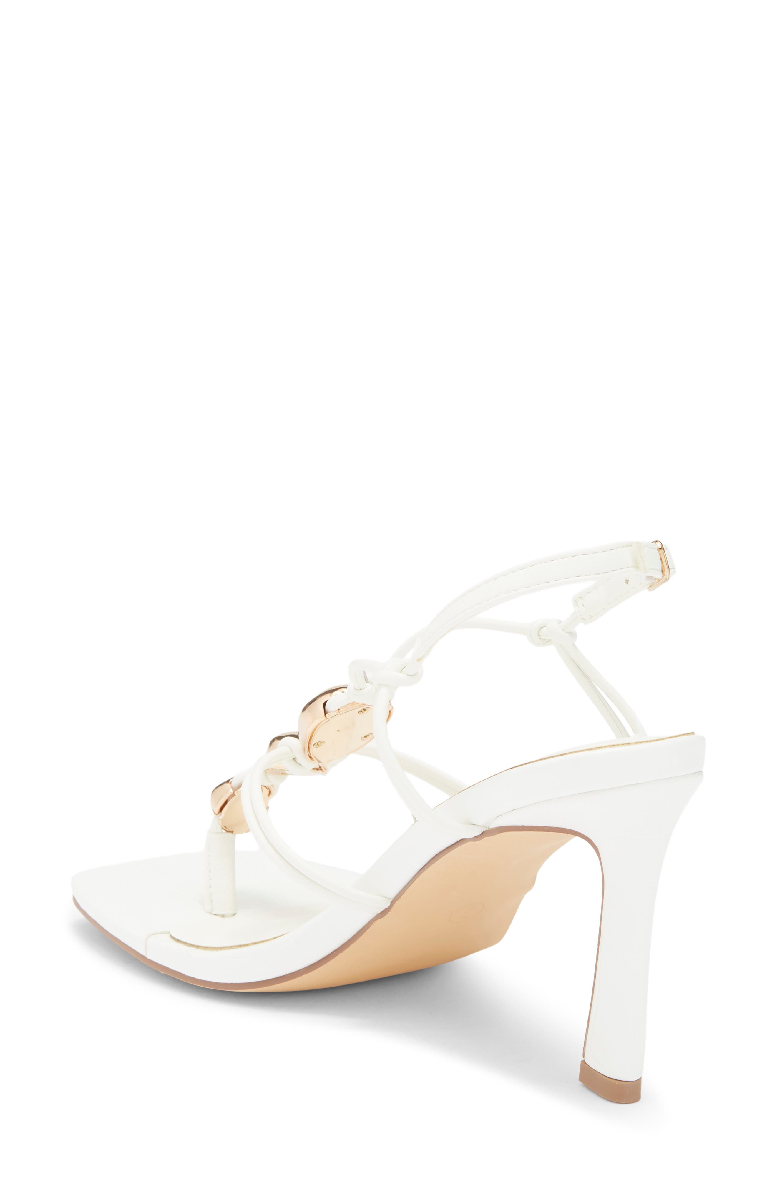 Dawson Beaded Heeled Sandal, Alternate, color, WHITE