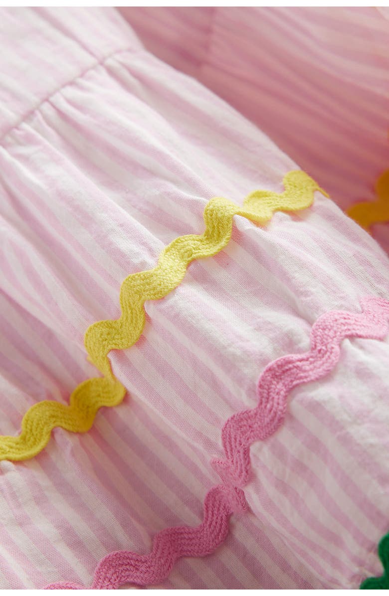 Mini Boden Kids' Embroidered Stripe Dress, Alternate, color, 