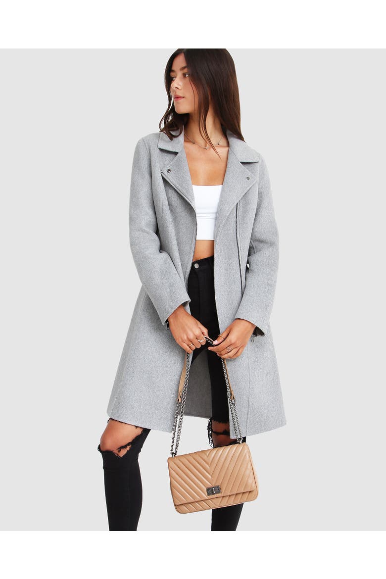 Last Chance Wool Blend Coat, Alternate, color, GREY MARL