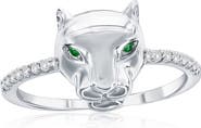 SIMONA Panther Sterling Silver Cubic Zirconia Ring