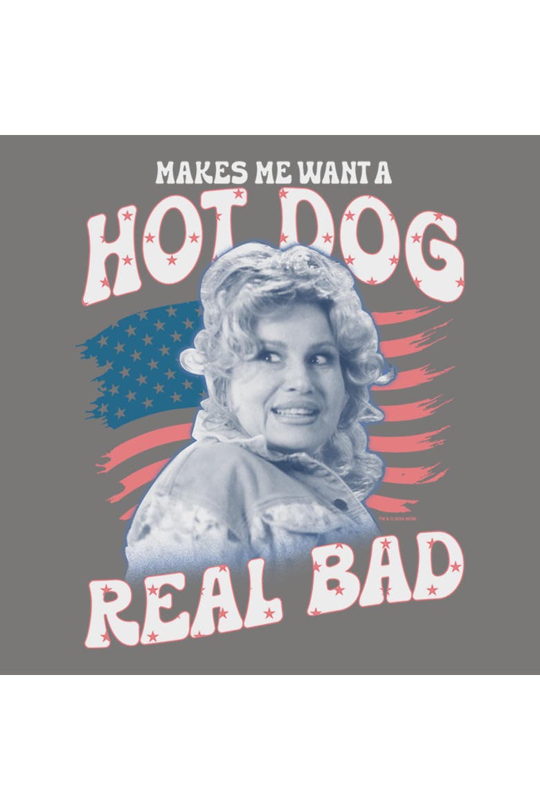 Junior's Makes Me Want a Hot Dog Short Sleeve Baby T-Shirt, Alternate, color, Charcoal