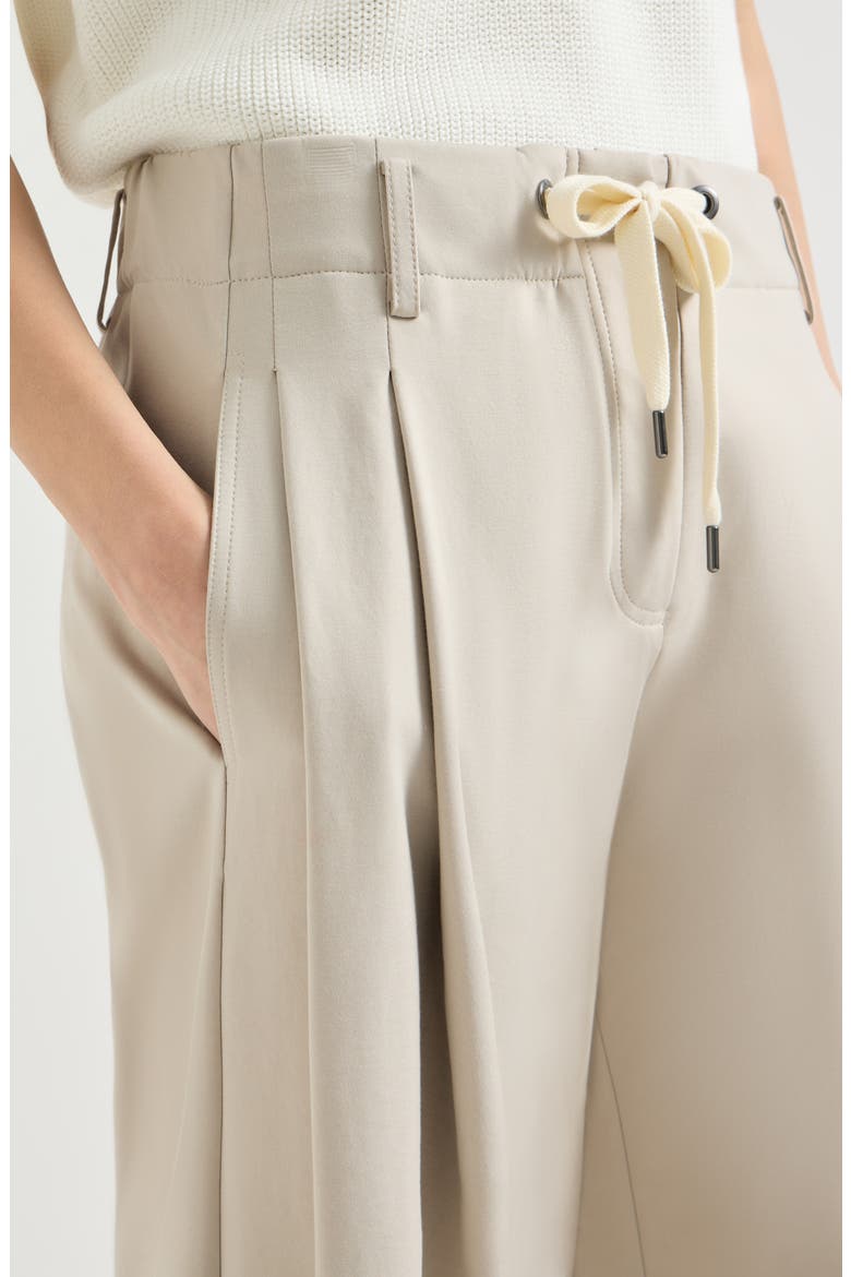 Couture interlock trousers, Alternate, color, Beige