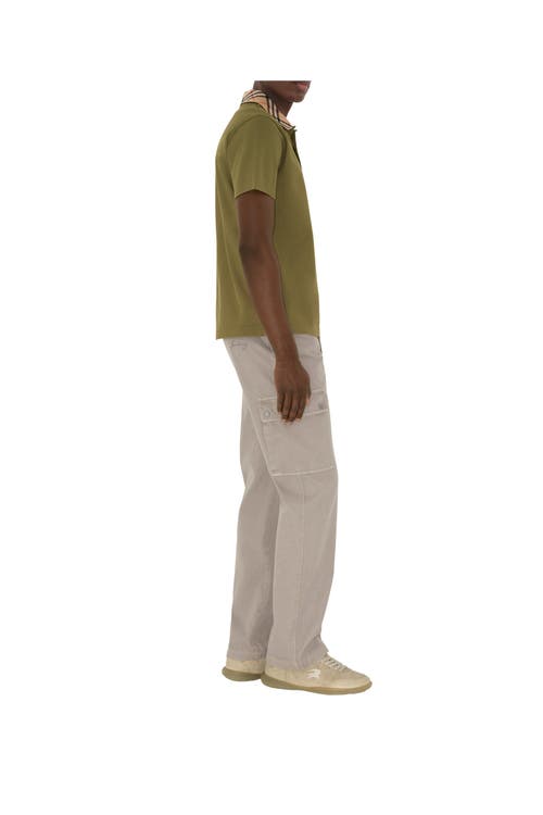 Burberry Organic Cotton Blend Polo Shirt In Green