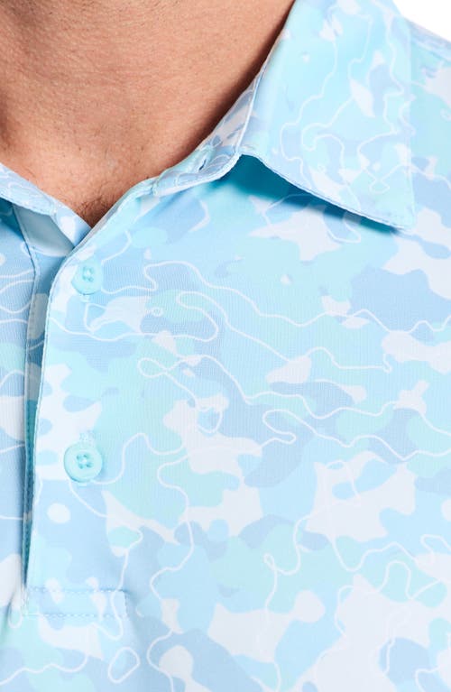 Robert Graham Eldor Camo Performance Golf Polo In Blue