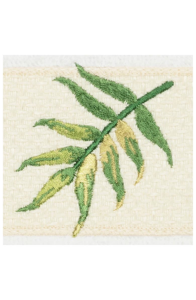 Linum Home Textiles Zoe Embellished Washcloth - Set of 2 - White, Alternate, color, White