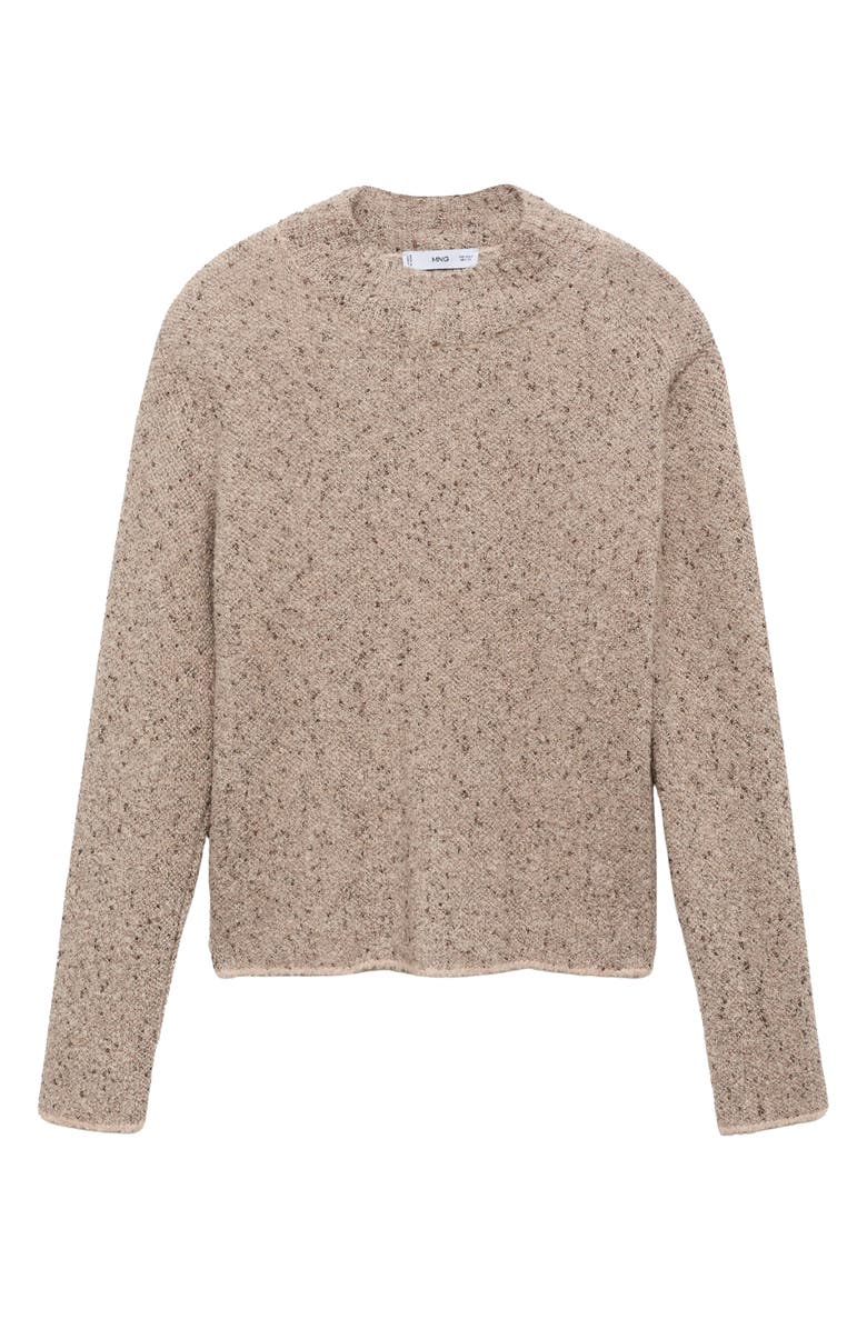 MANGO Perkins Donegal Mock Neck Sweater, Alternate, color, 