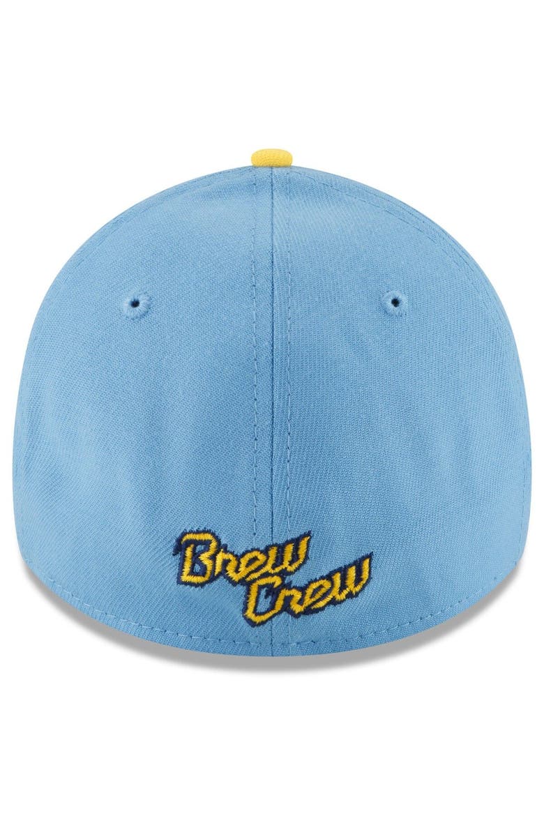 Men's New Era Powder Blue Milwaukee Brewers 2022 City Connect 39THIRTY Flex Hat, Alternate, color, Light Blue