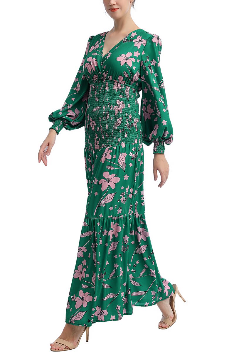 Kimi & Kai Caroline Maternity Maxi Dress, Alternate, color, Multicolored