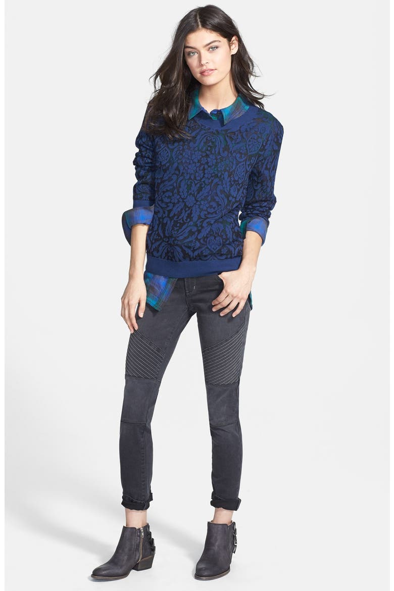 Treasure&Bond Plaid Shirt, Alternate, color, BLUE MEDIEVAL PLAID COMBO