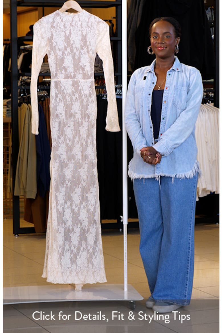 Isoline Lace Long Sleeve Gown video
