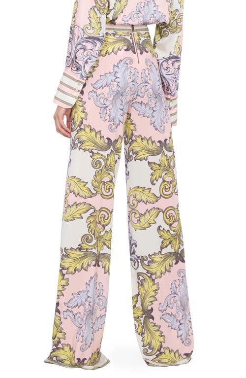 ALICE AND OLIVIA ALICE + OLIVIA ATHENA SCARF PRINT WIDE LEG PANTS 