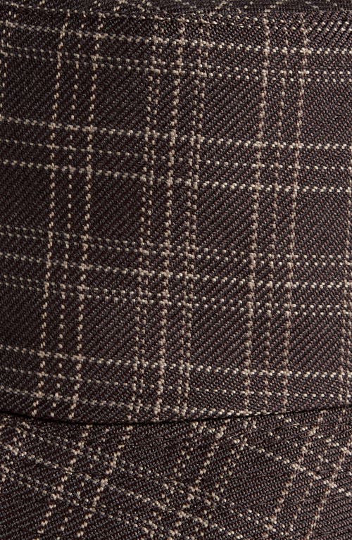 Vince Kirkby Plaid Wool Blend Bucket Hat In Brown