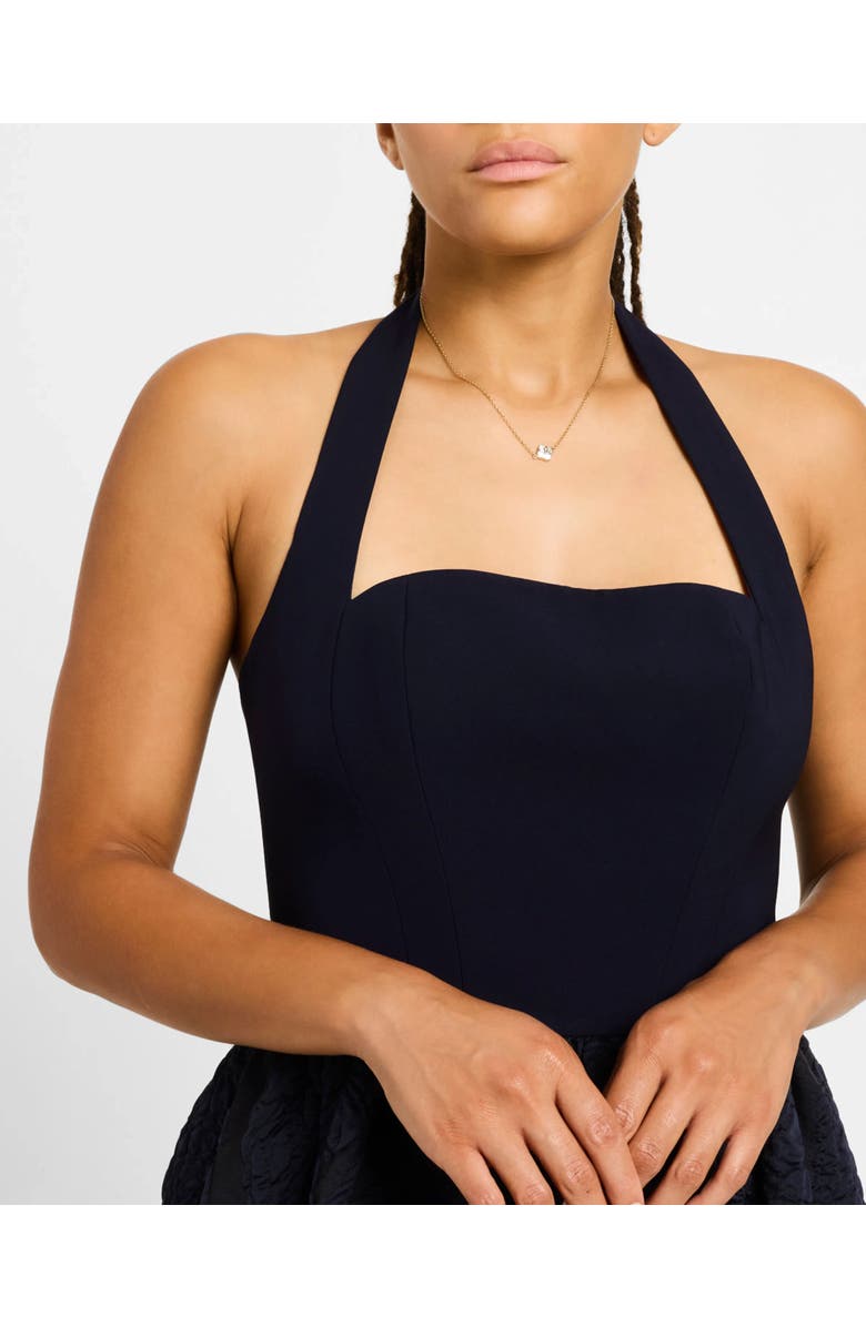 Jan Leslie Sterling With 18K Gold Overlay And Gemstones Single Petal Station Necklace, Alternate, color, White