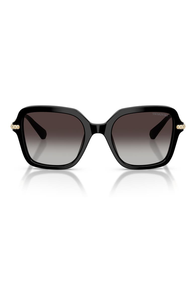 50mm Gradient Small Irregular Sunglasses, Main, color, BLACK / GRADIENT GERY