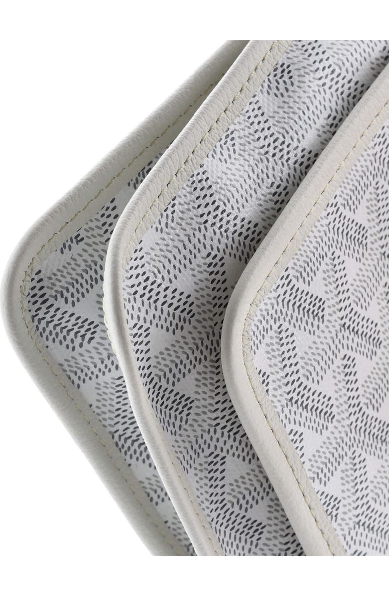 Pre-Owned Goyard Plumet Clutch Wallet Coated Canvas, Alternate, color, White