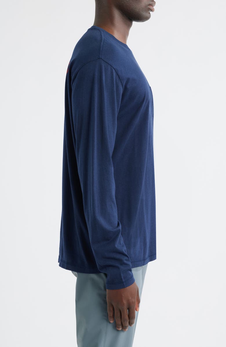 johnnie-O Coastal Way Graphic Long Sleeve T-Shirt, Alternate, color, Navy