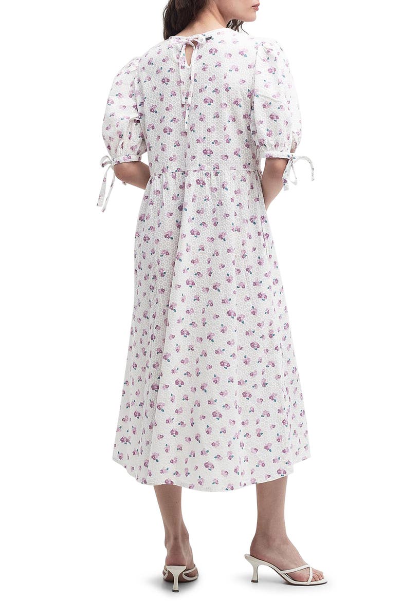 Goodleigh Floral Puff Sleeve Cotton Midi Dress, Alternate, color, MULTI