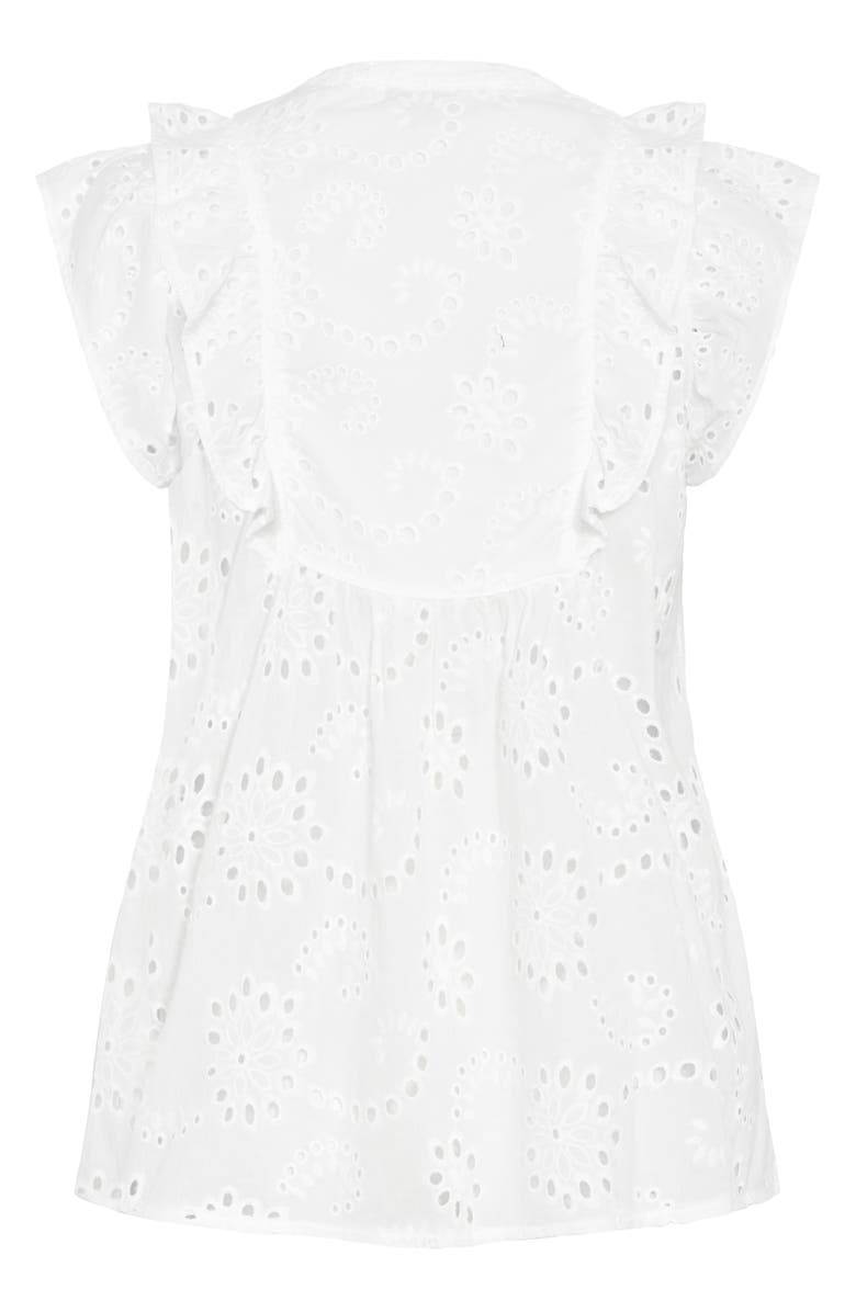 City Chic Casey Eyelet Cotton Top, Alternate, color,